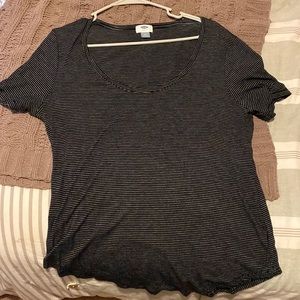 Striped Scoop Neck Tee